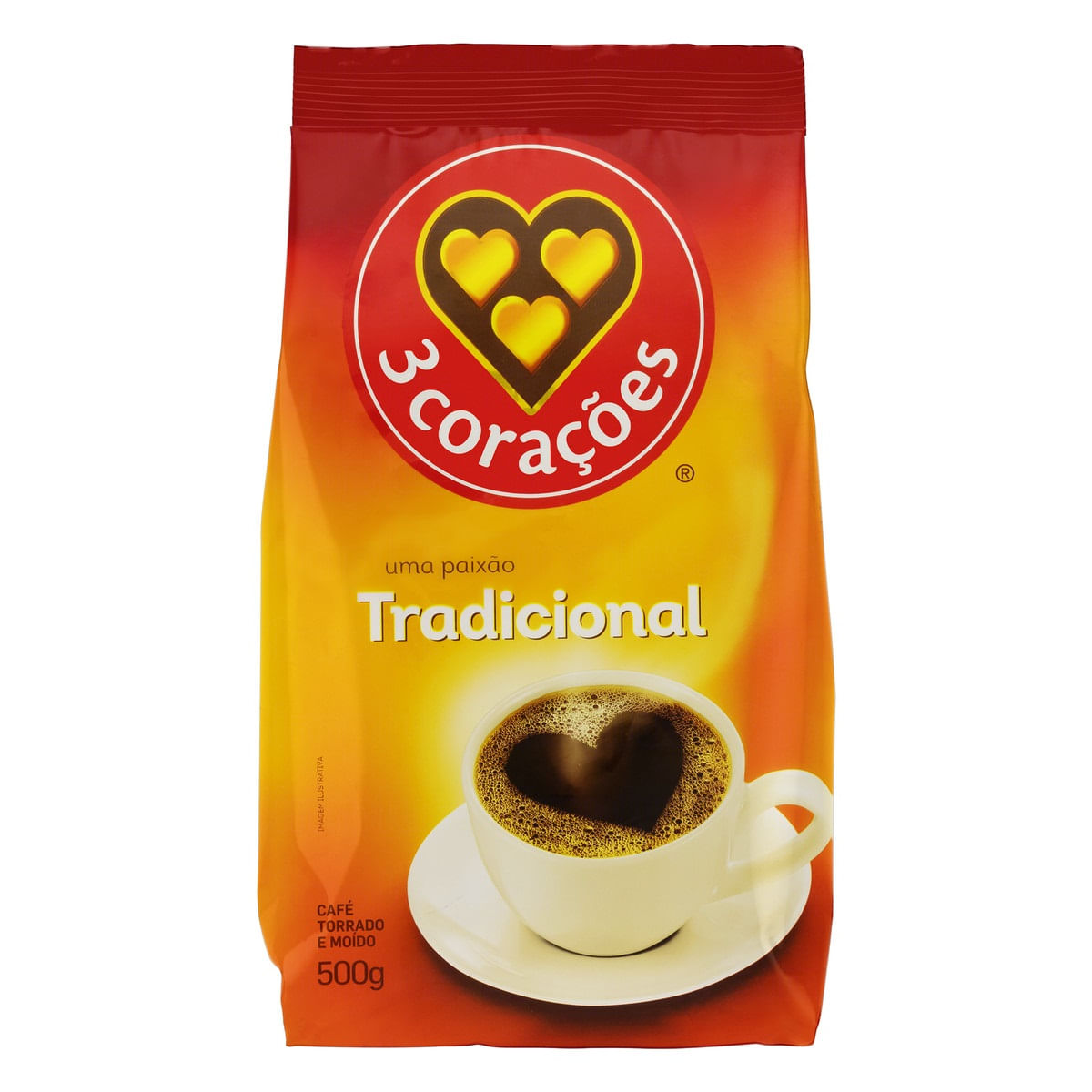 Café Almofada Tradicional 3 Corações 500g