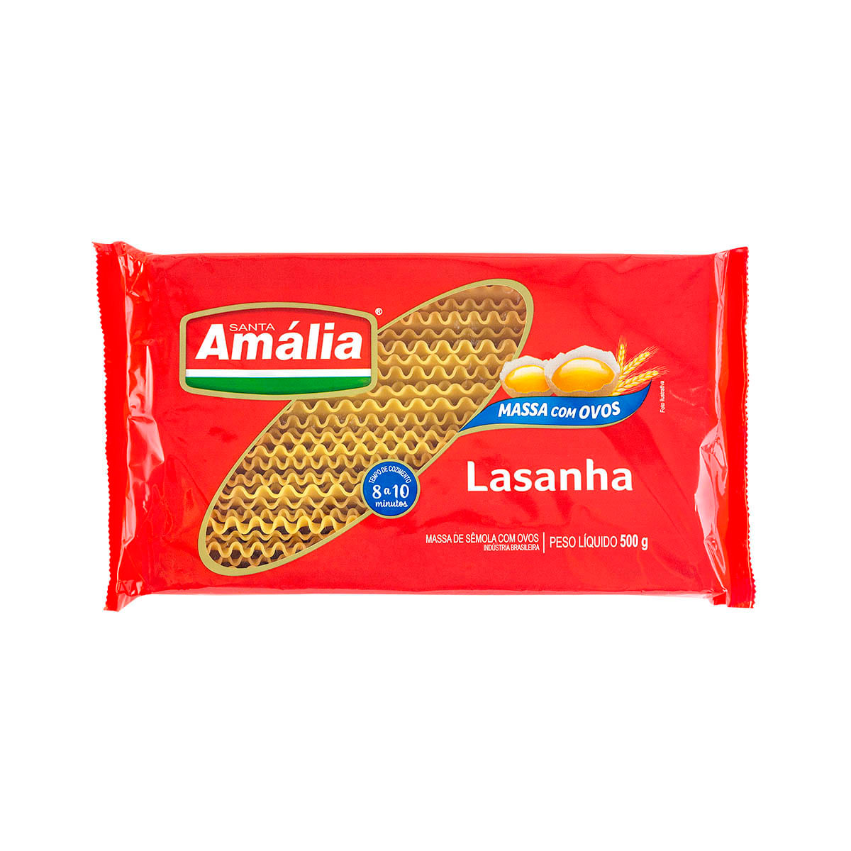 Massa de Lasanha com Ovos Santa Amália 500g