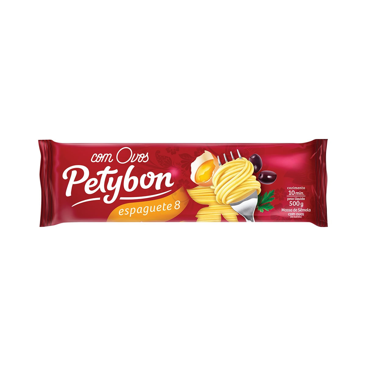 Macarrão Espaguete Petybon de Sêmola com Ovos Nº8 500g