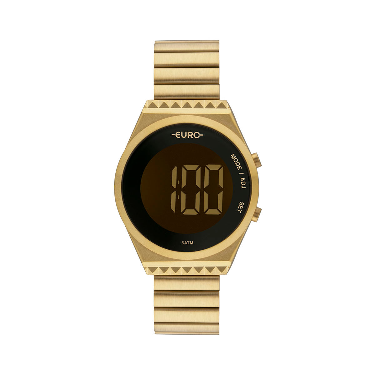 Relógio Euro Metal Glam Feminino Dourado Digital EUBJT016AA/4D