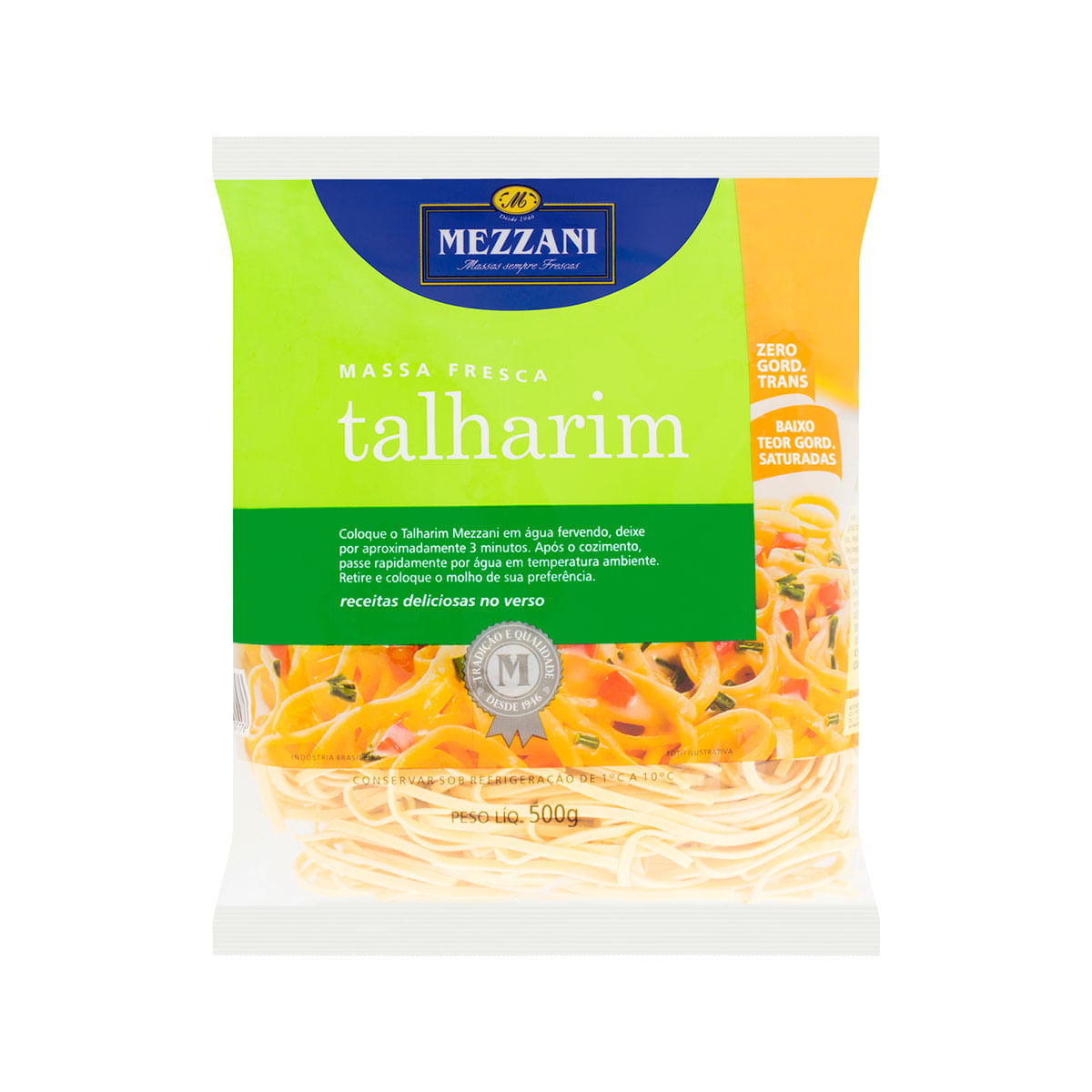 Macarrão Talharim Massa Fresca Mezzani com Ovos 500g