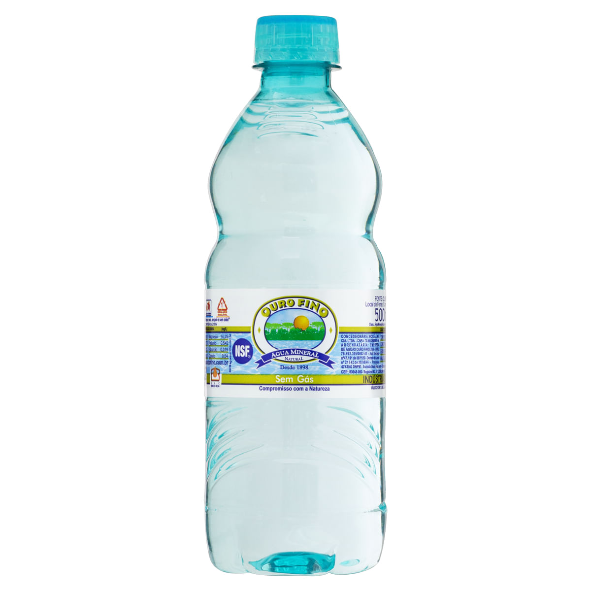 Água Mineral Natural sem Gás Ouro Fino Garrafa 500 ml