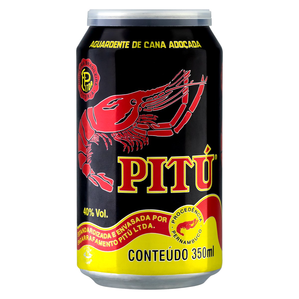 Aguardente de Cana Adoçada Pitú Lata 350 ml