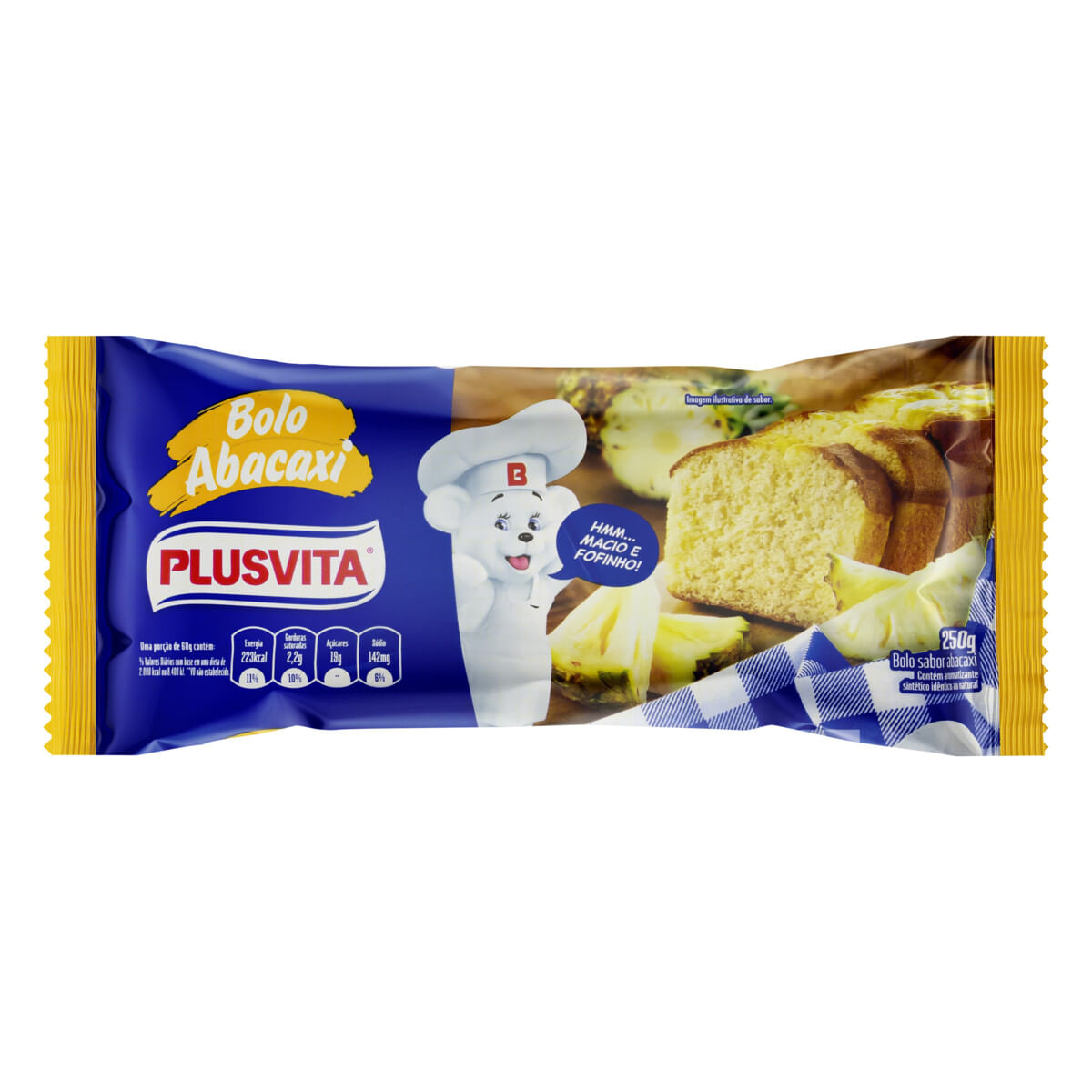 Bolo Abacaxi Plusvita Pacote 250 g