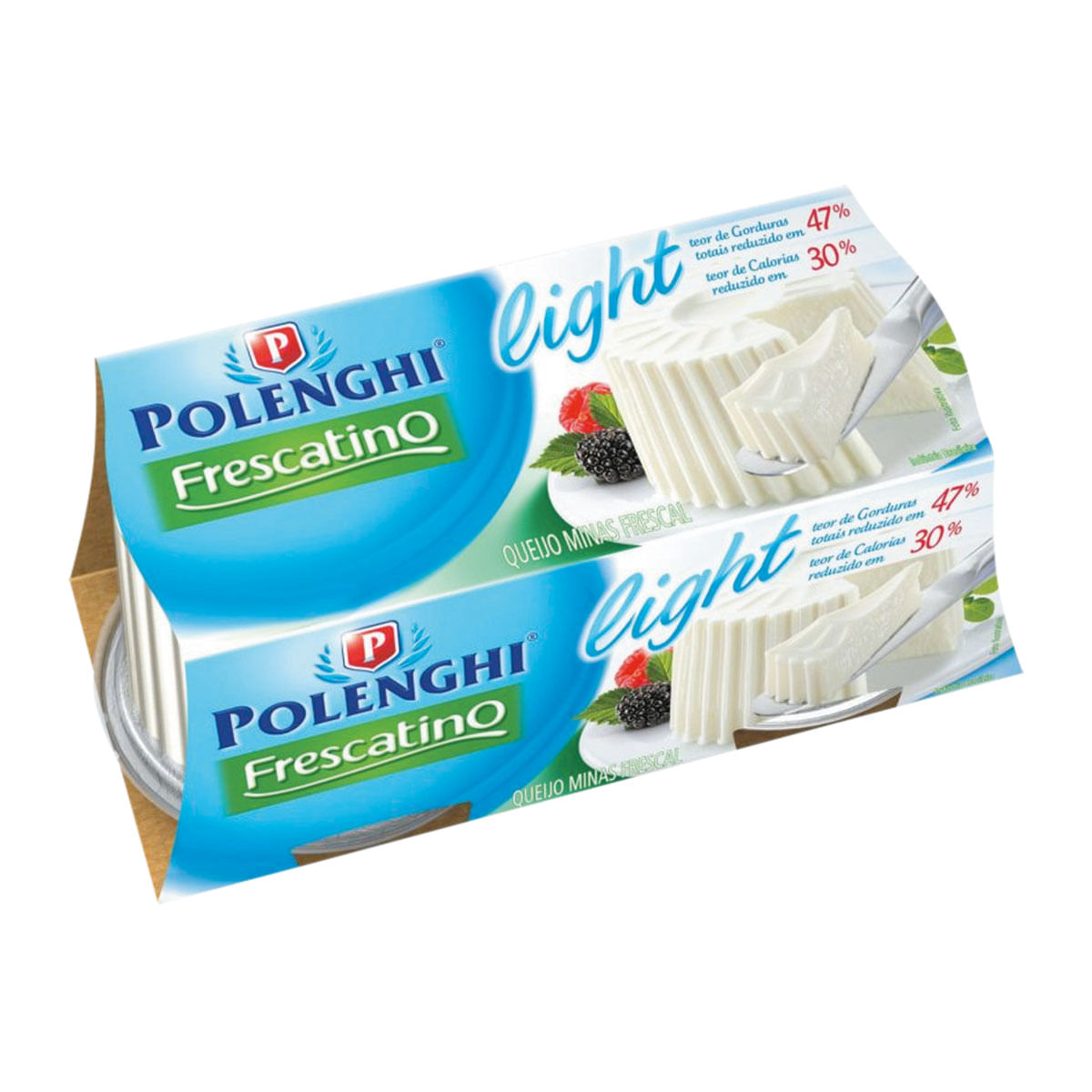 Queijo Minas Frescal Light Polenghi Frescatino 250g com 2 Unidades