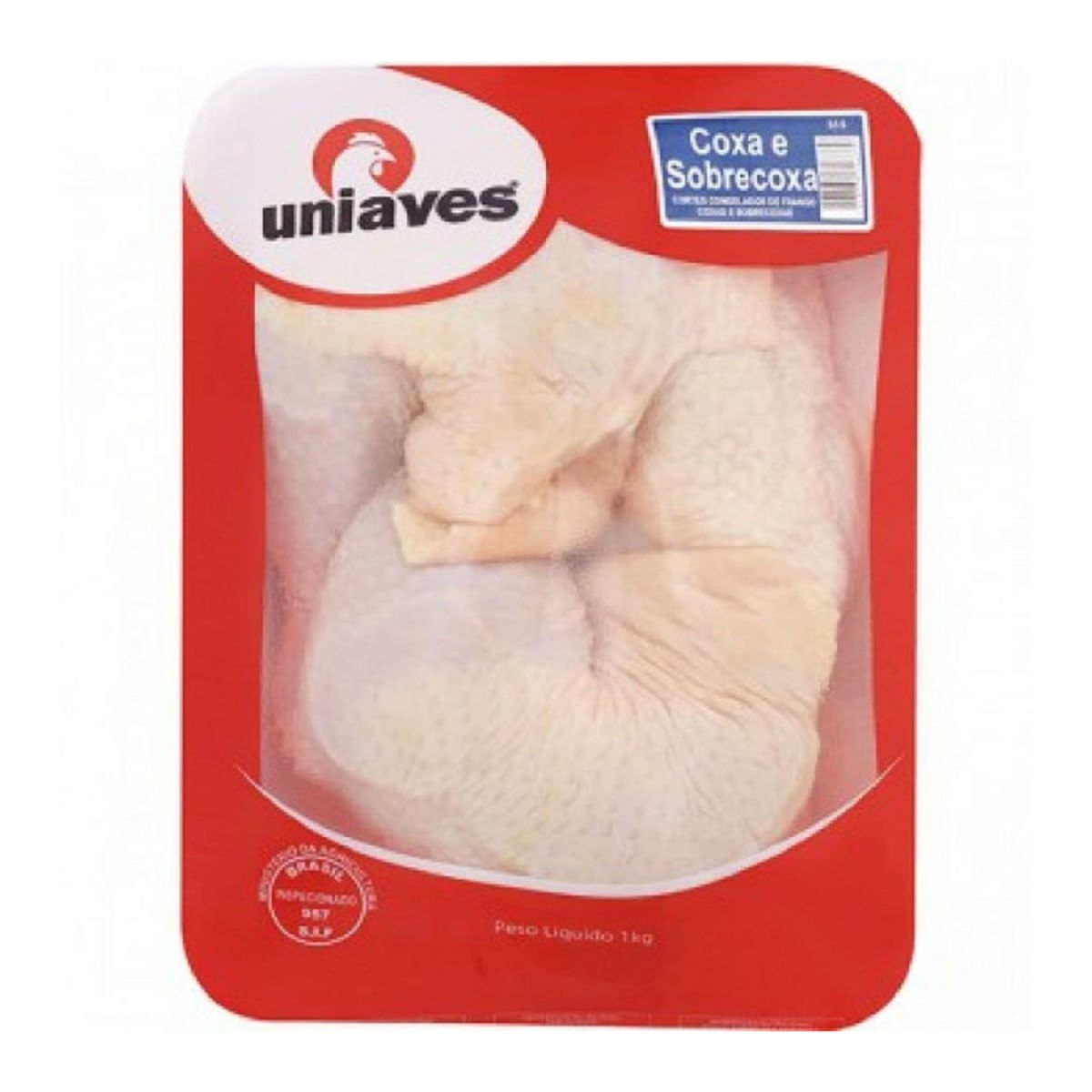 Coxa com Sobrecoxa de Frango Congelado Uniaves 1 kg