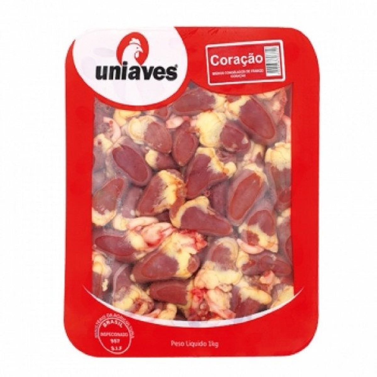 Coração de Frango Congelado Uniaves 1 kg