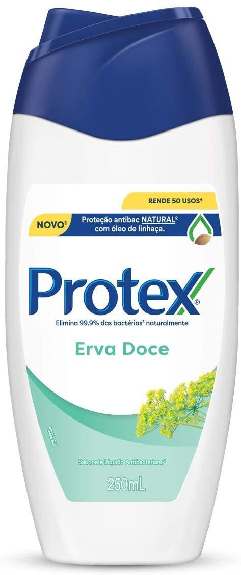 Sabonete Líquido Antibacteriano para Corpo Protex Erva Doce 250ml Sabonete Líquido para Corpo