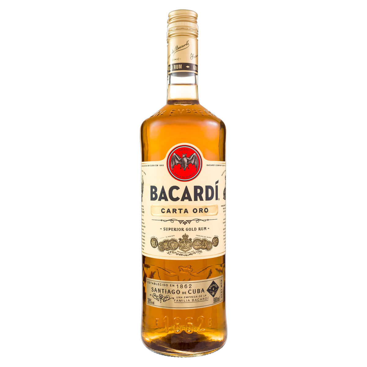 Rum Brasileiro Carta Ouro Bacardi Garrafa 980 ml