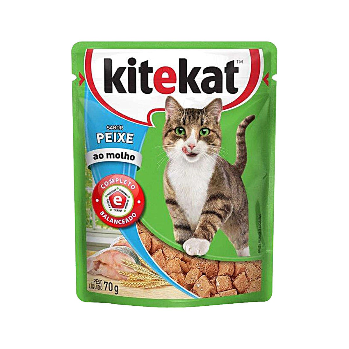 Ração Úmida para Gato Kitekat Peixe Sachê 70g