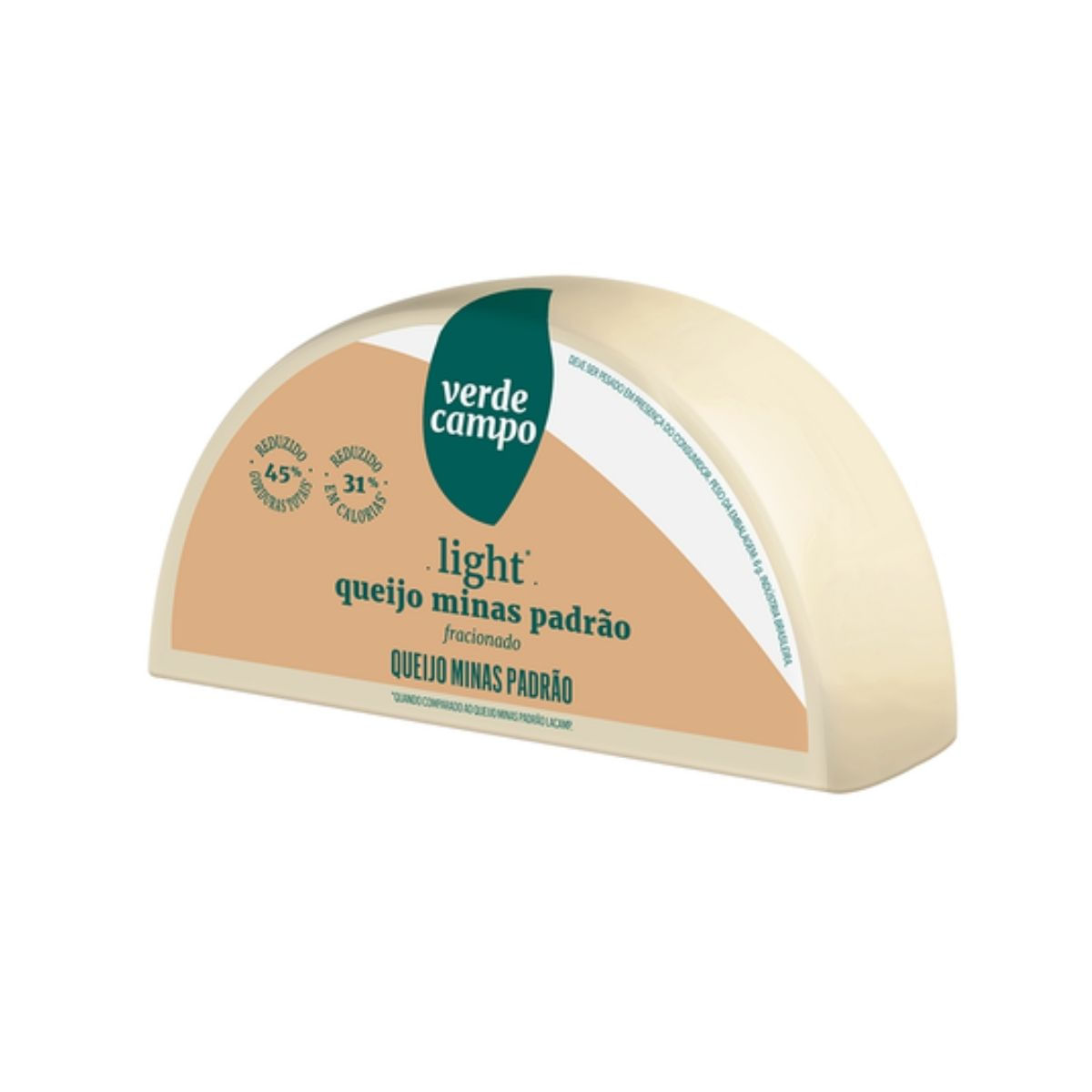 Queijo Minas Padrão Light Verde Campo Aproximadamente 450 g