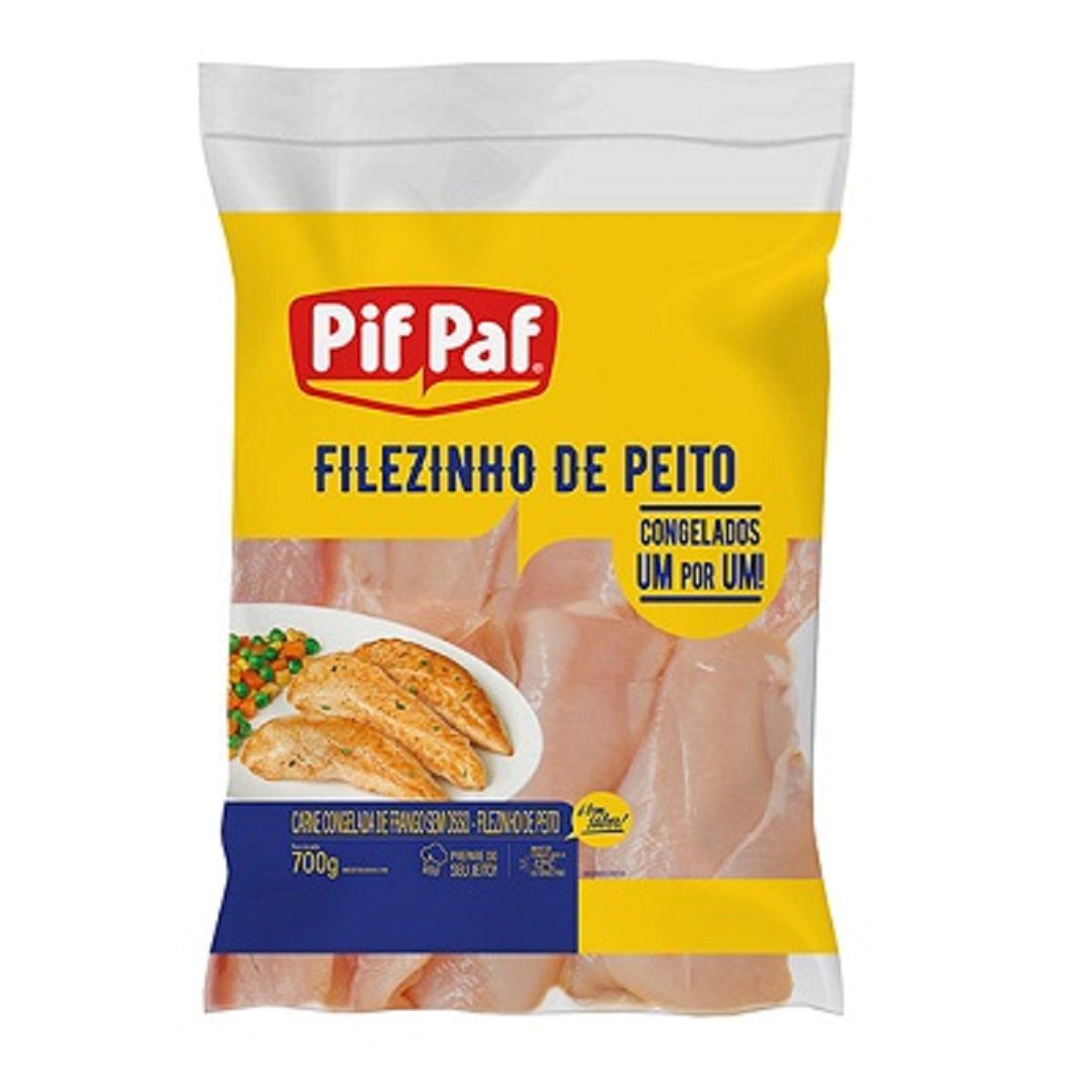 Filé de Peito de Frango Filezinho Congelado Pif Paf 700 g