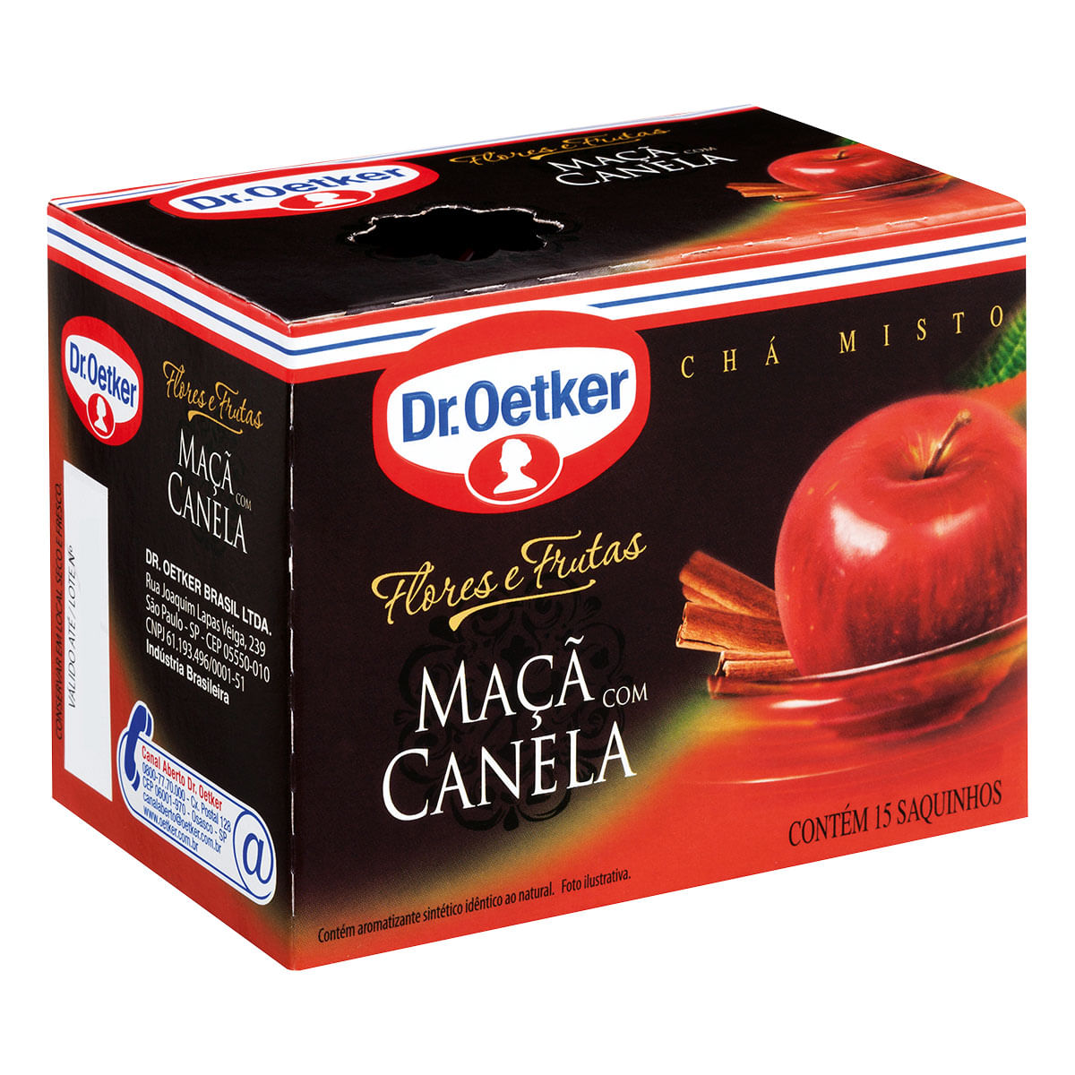 Chá Maçã e Canela Dr. Oetker Caixa com 15 Sachês 30g