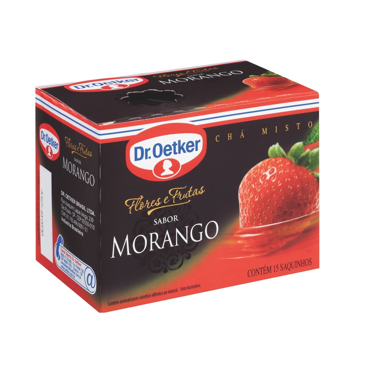 Chá Misto Morango Dr. Oetker Flores e Frutas 15 Unidades 30g