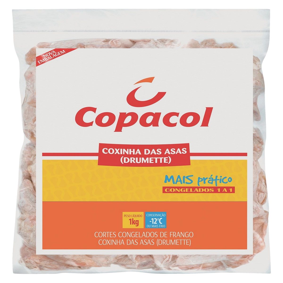 Coxinha da Asa de Frango Congelada Copacol 1 kg