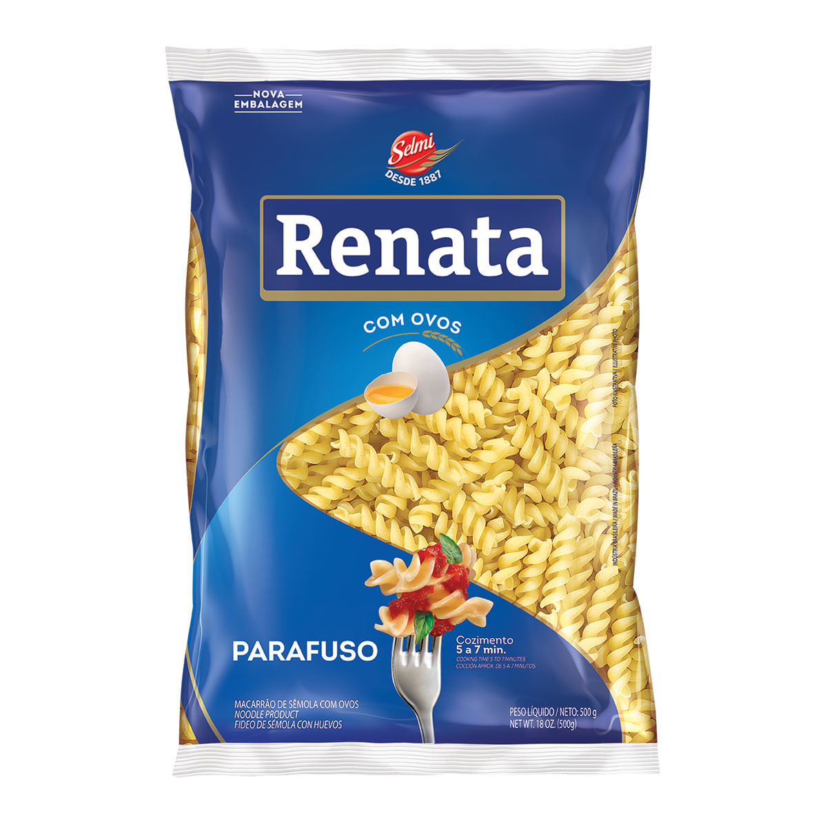 Macarrão Parafuso Renata com Ovos 500g