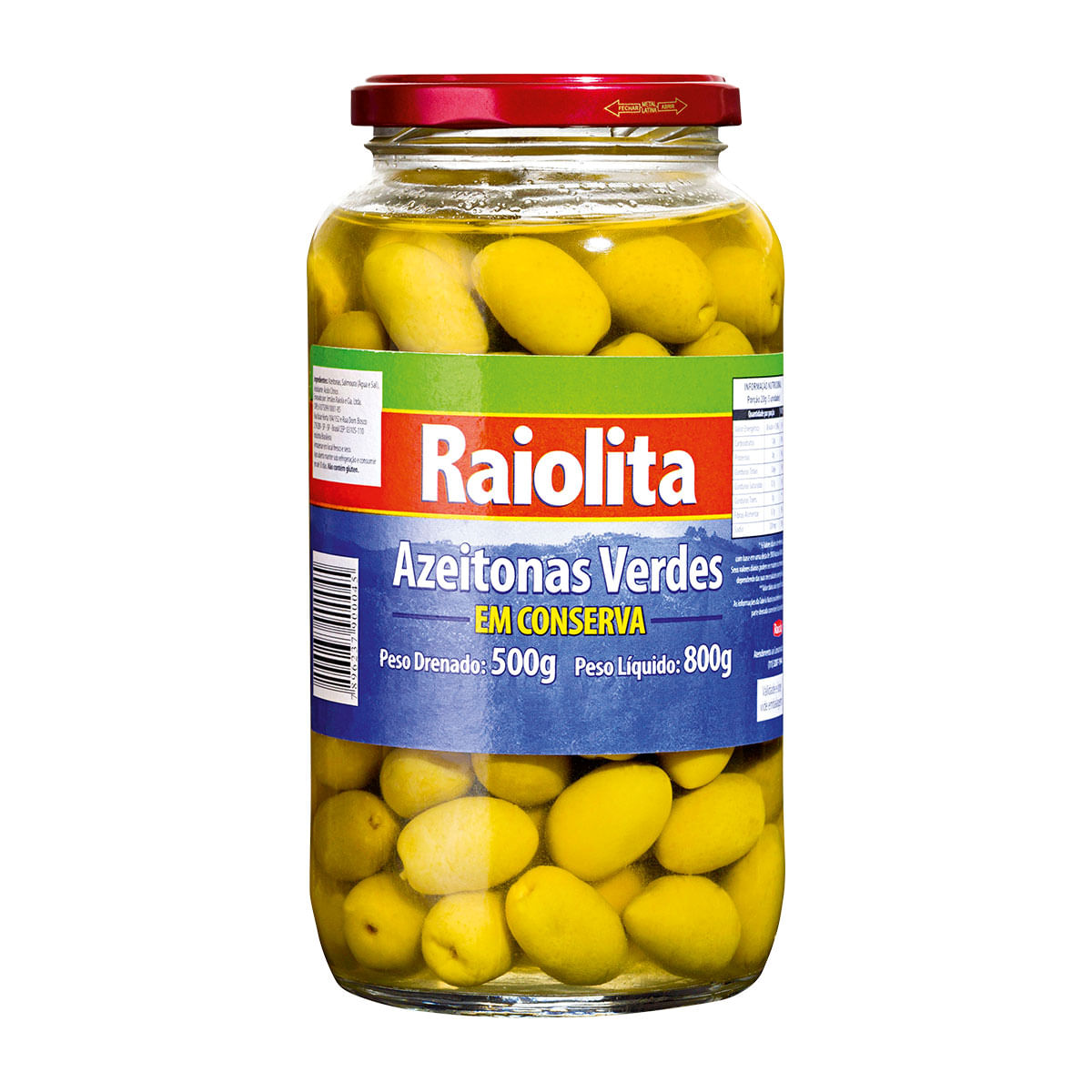 Azeitona Verde Raiolita Pote 500 g