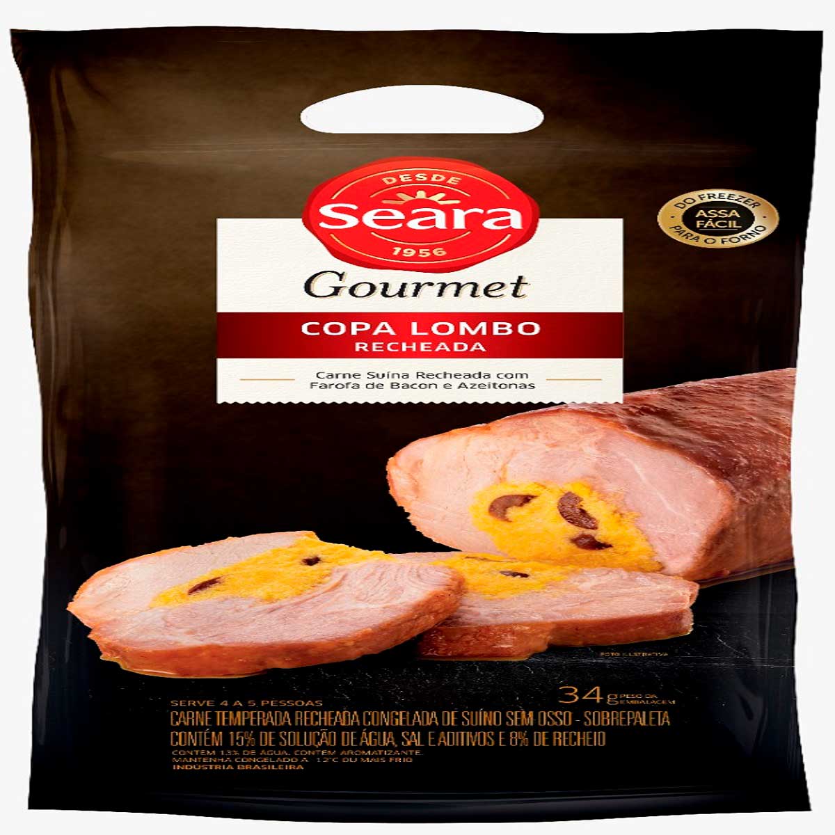 Copa Lombo Recheado Seara Gourmet Aproximadamente 1,3 Kg