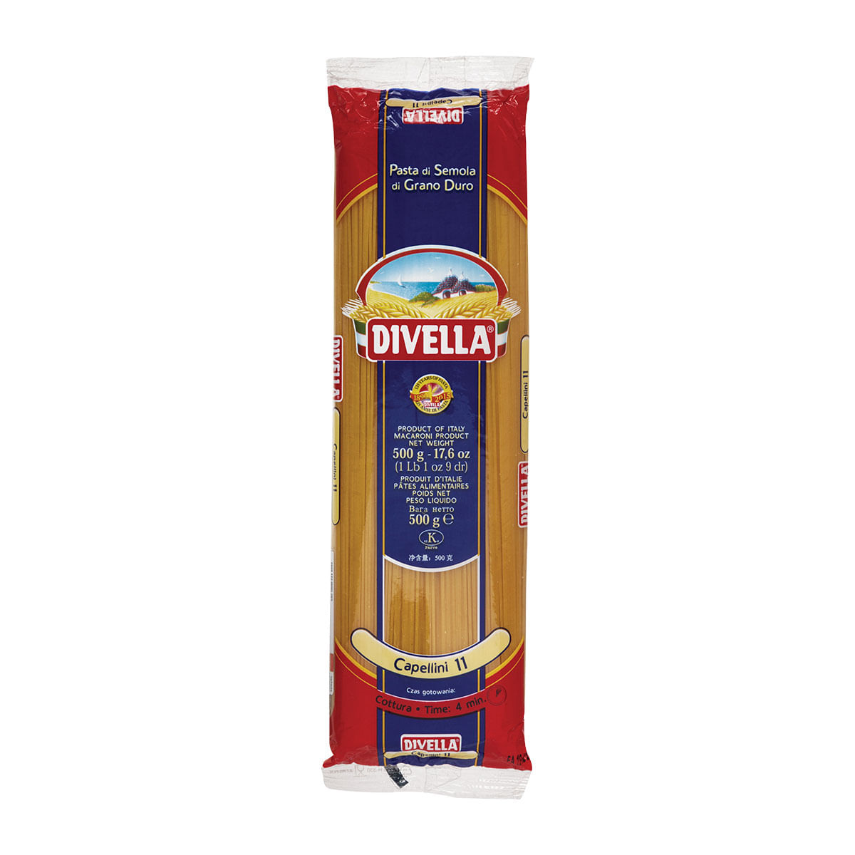 Macarrão Capellini Divella de Sêmola 500g