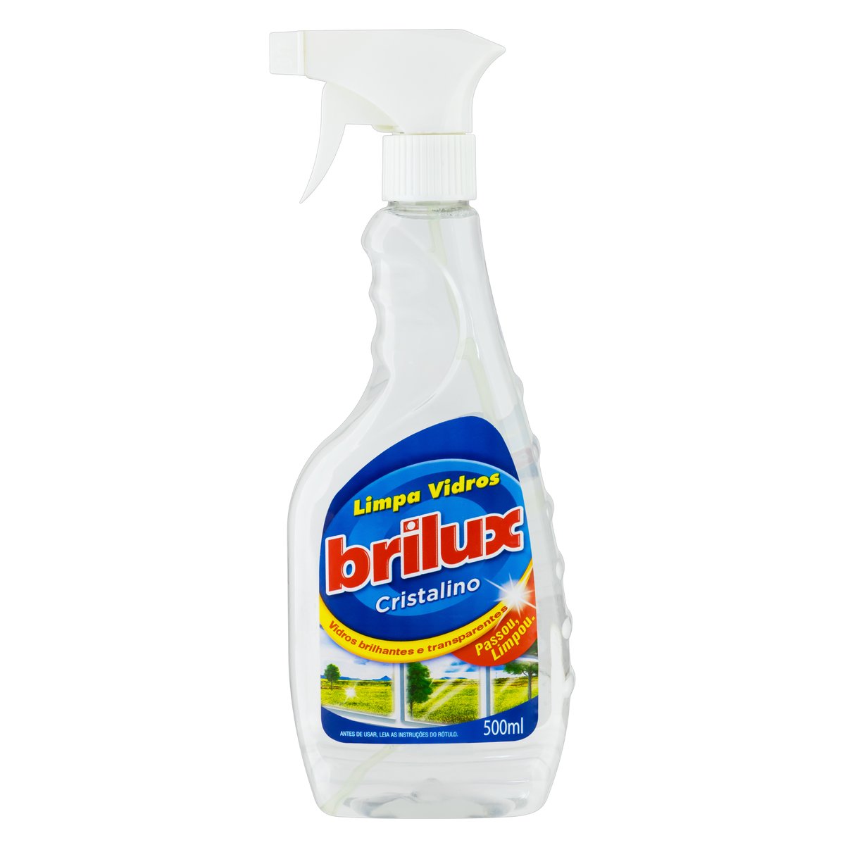 Limpa-Vidro Líquido Brilux Cristalino Frasco 500 ml Borrifador