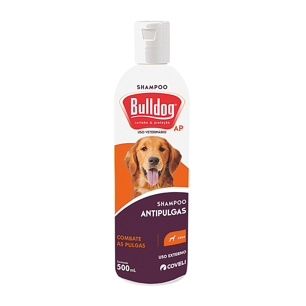 Shampoo para Cachorro Antipulgas Coveli Bulldog 500ml