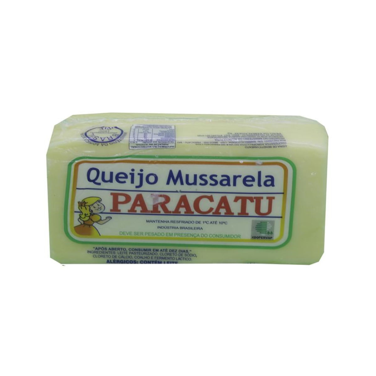 Queijo Mussarela Peça Paracatu Aproximadamente 4 kg