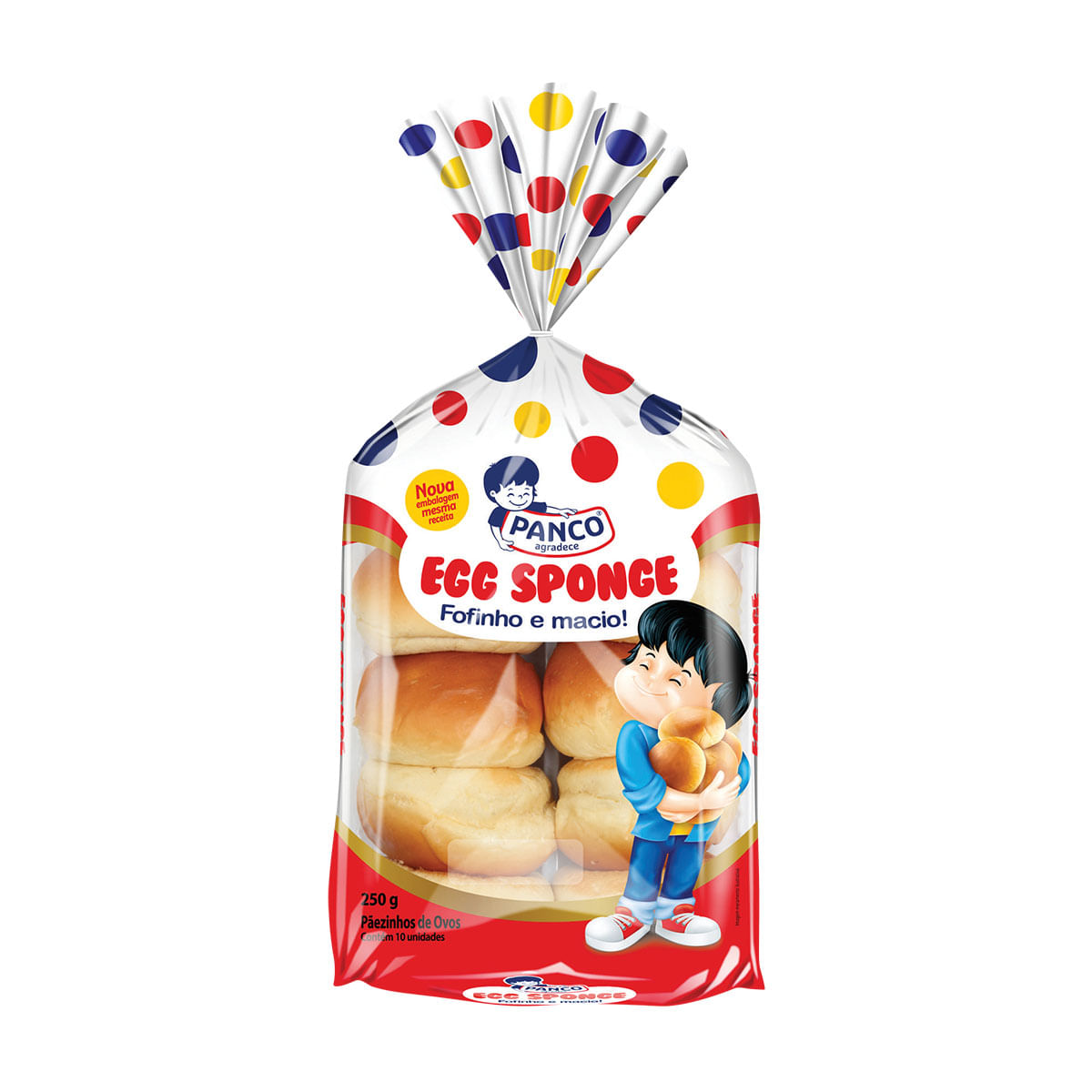 Pão de Ovo Panco Egg Sponge 250g com 10 Unidades