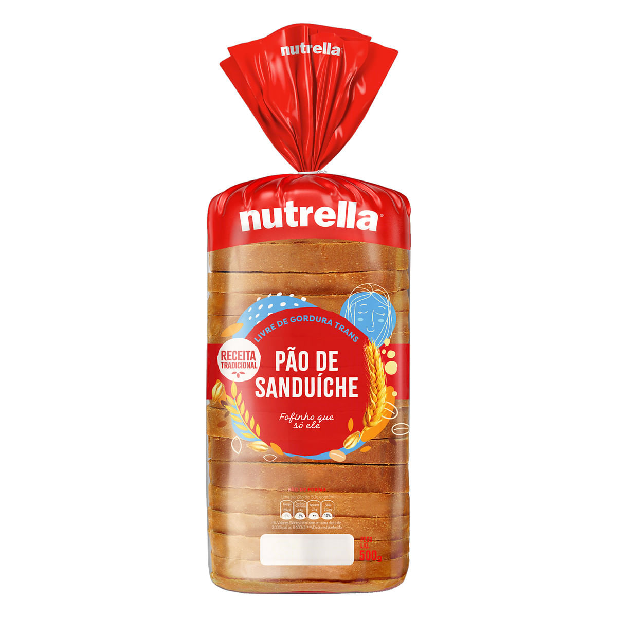 Pão de Sanduíche Nutrella Pacote 500 g