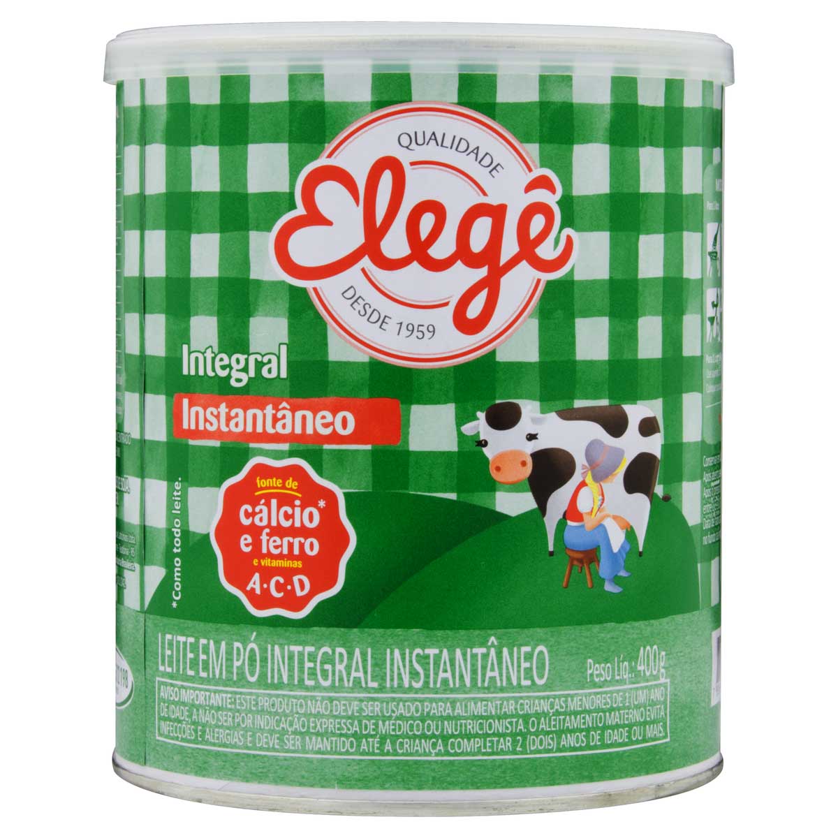 Leite Pó Instantâneo Integral Elegê Lata 400 g