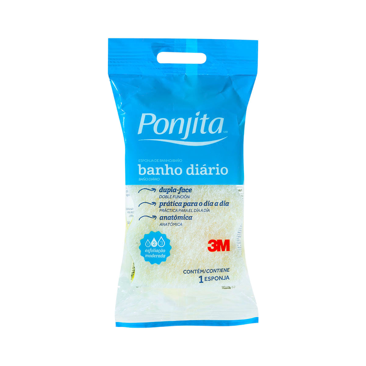 Esponja Retangular para Banho Ponjita Banho Diário