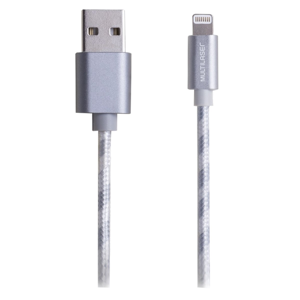 Cabo Multilaser WI344 Lightning 1.5 Metros Branco e Cinza