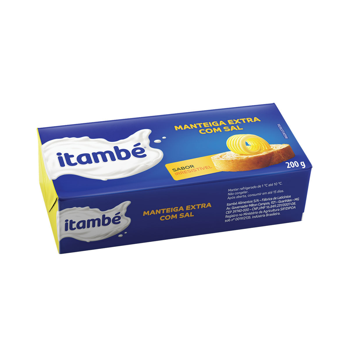 Manteiga com Sal Itambé Extra Tablete 200g