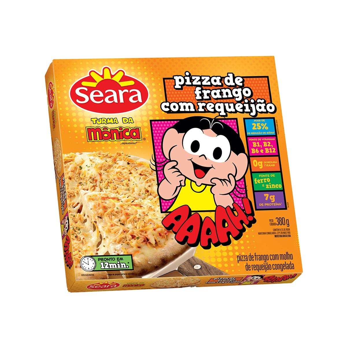 Pizza Frango Seara Turma da Mônica 380g