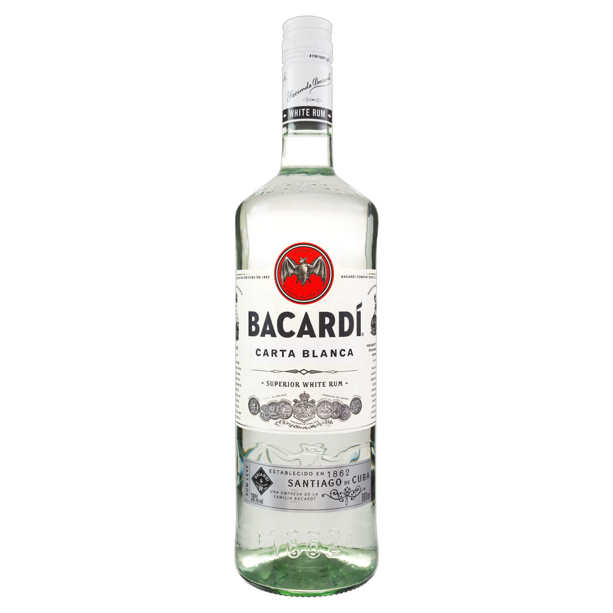 Rum Brasileiro Carta Branca Bacardi Garrafa 980 ml