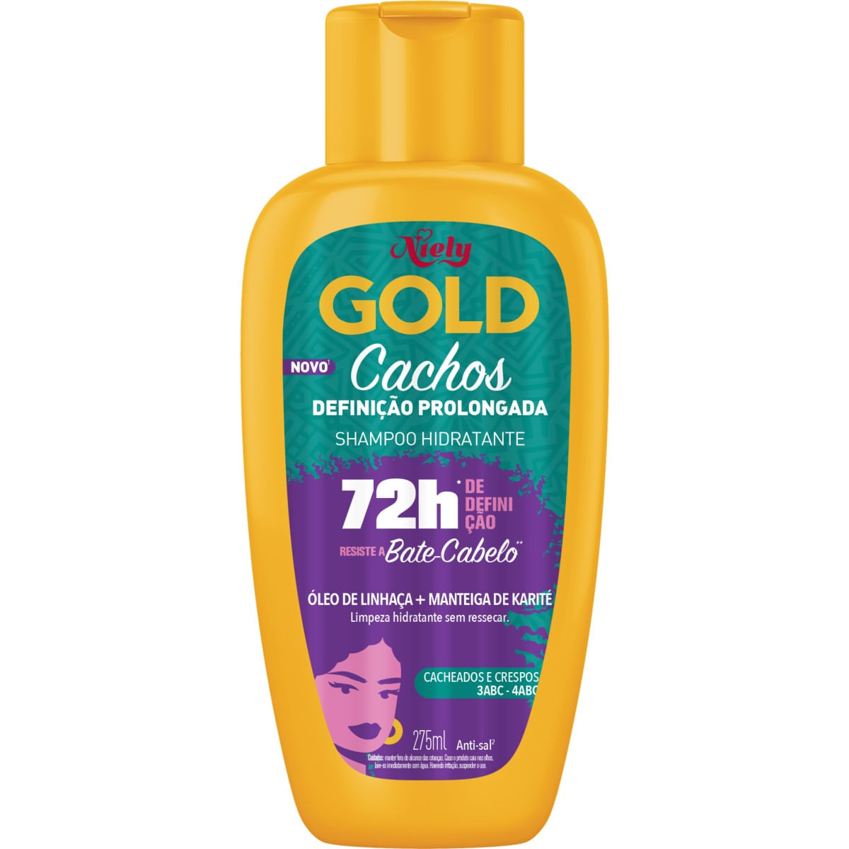 Shampoo Niely Gold Cachos Definição Prolongada 275ml