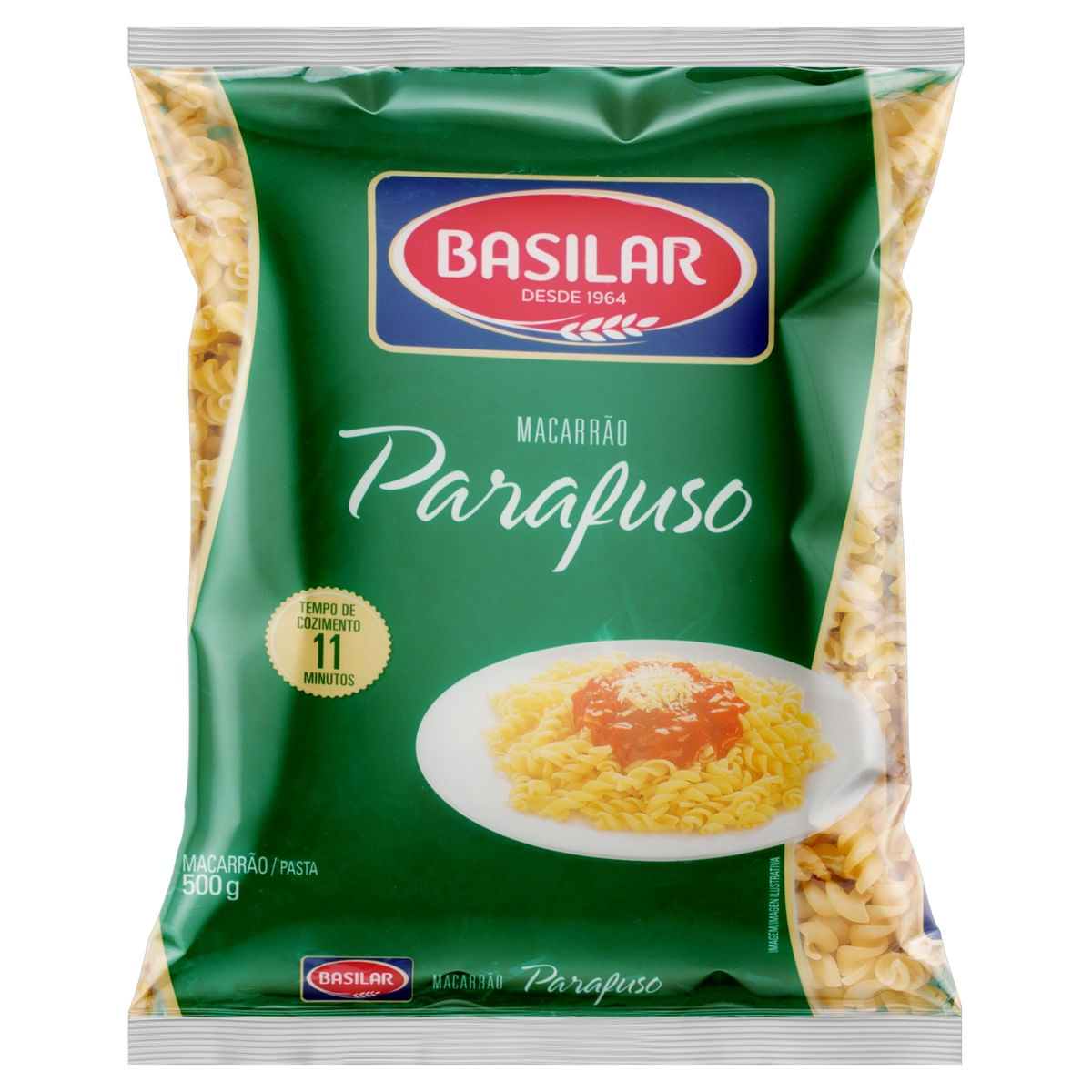 Macarrão Basilar Parafuso 500g