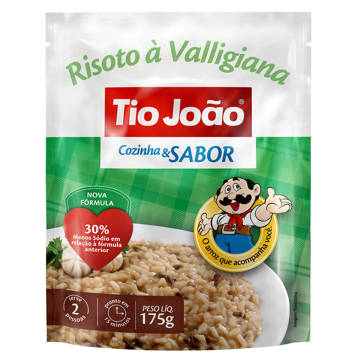 Risoto Carnaroli à Valligiana com Cogumelos Tio João Cozinha &amp; Sabor 175g