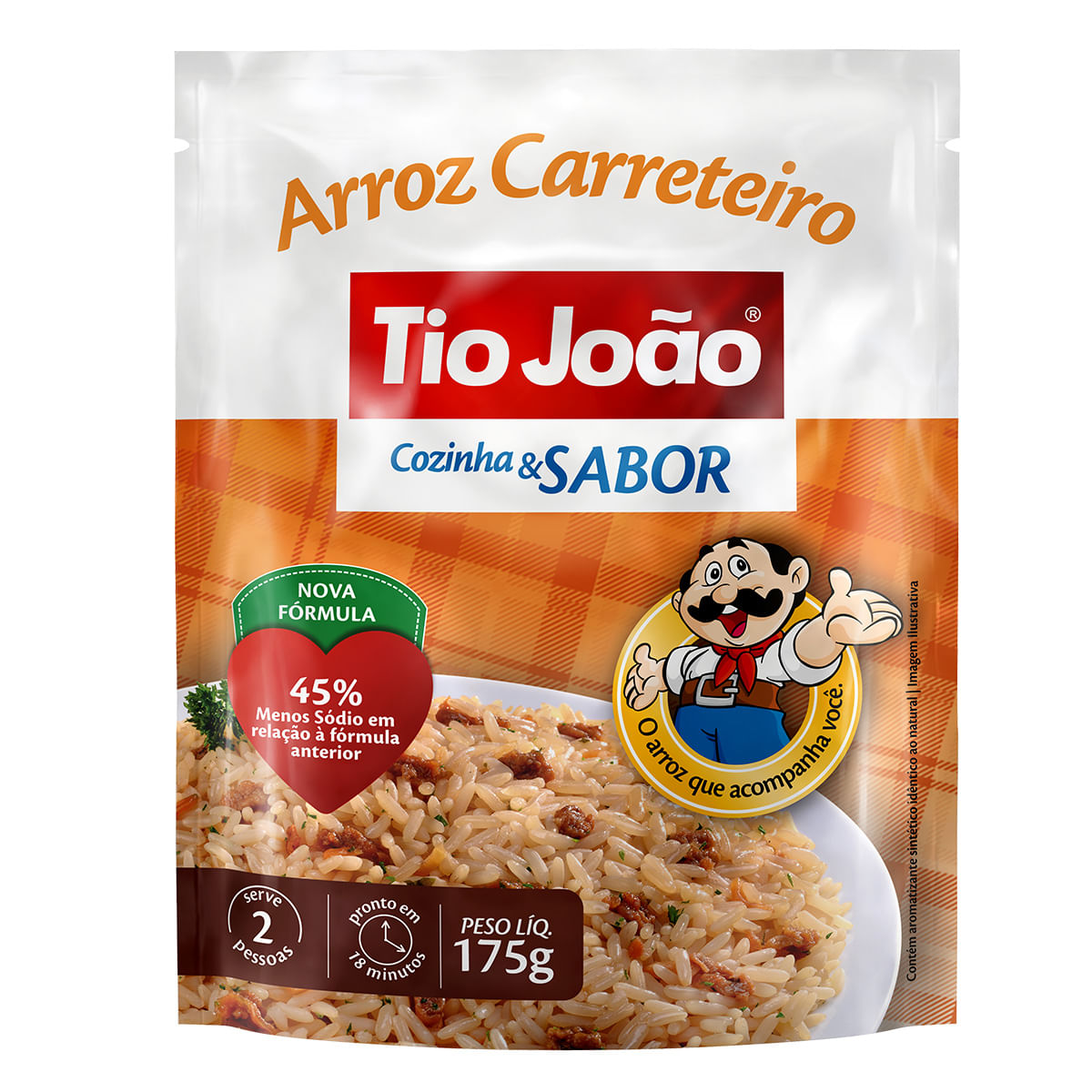 Arroz Parboilizado Carreteiro Tio João Cozinha &amp; Sabor 175g