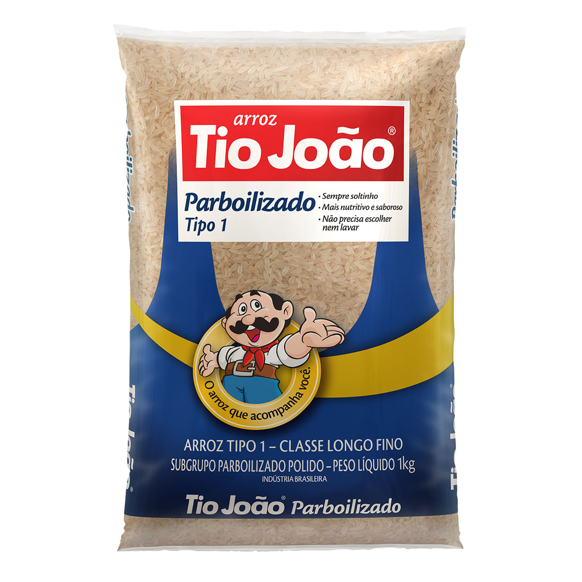 Arroz Parboilizado Longo-fino Tipo 1 Tio João 1 Kg