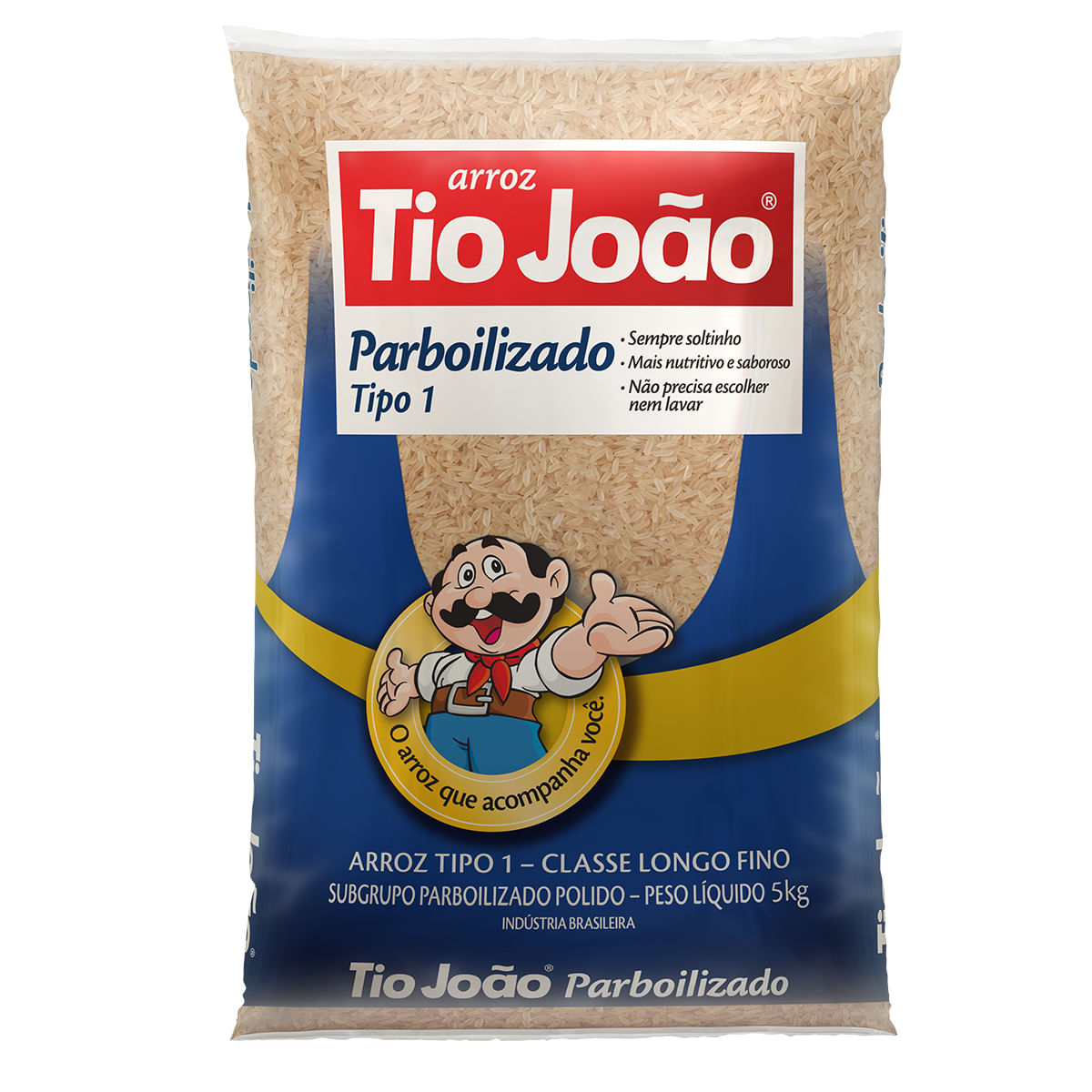 Arroz Parboilizado Longo-fino Tipo 1 Tio João 5 Kg