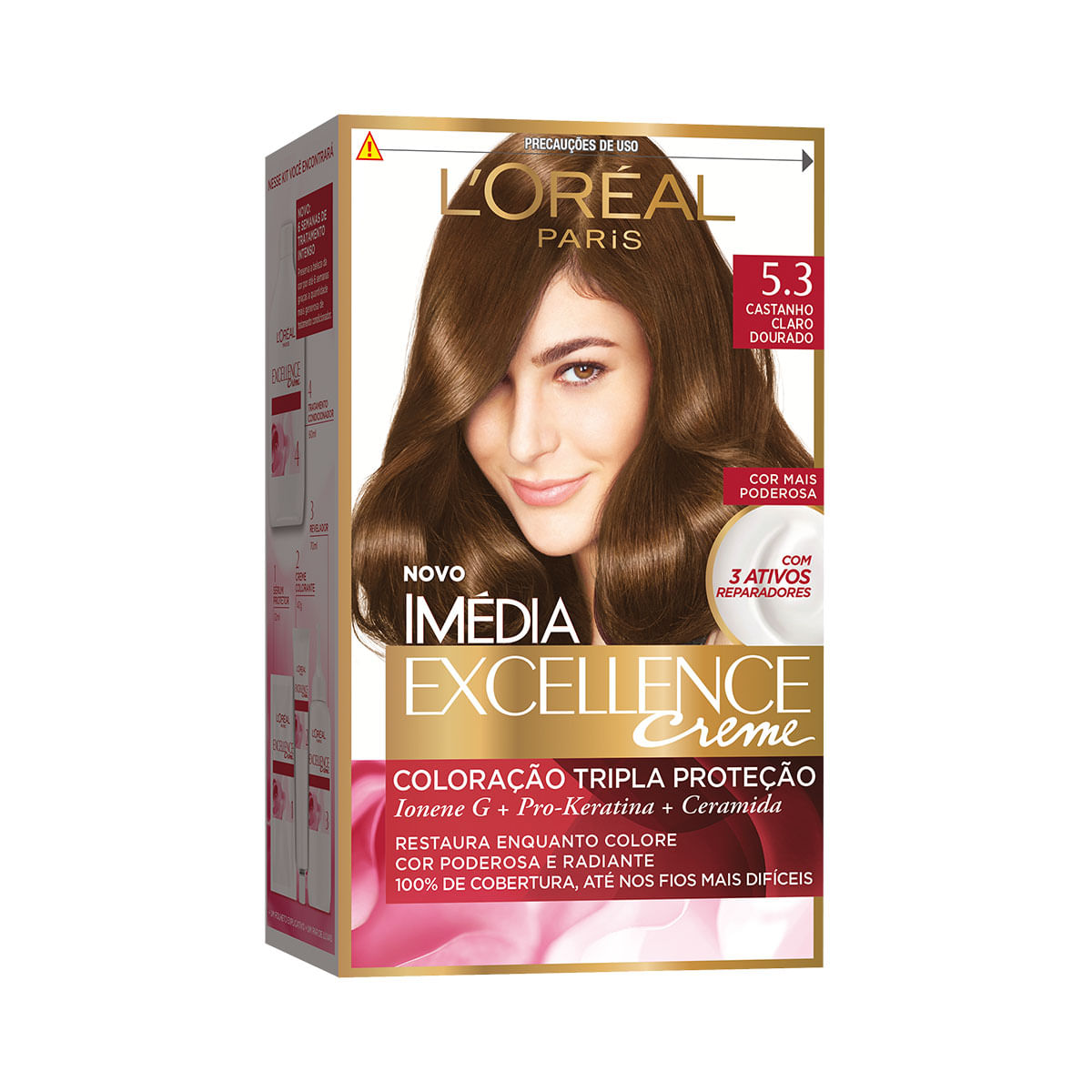 Tintura para Cabelo Castanho Claro Dourado L&apos;Oreal Paris 47g