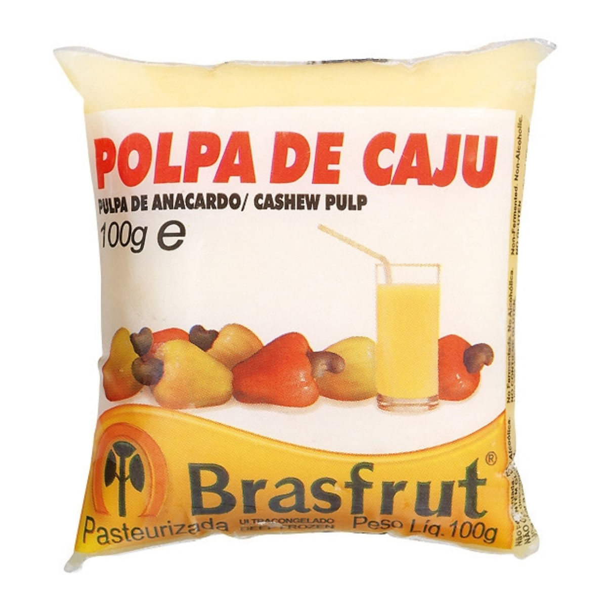 Polpa de Fruta Congelada brasfut Caju 100 g