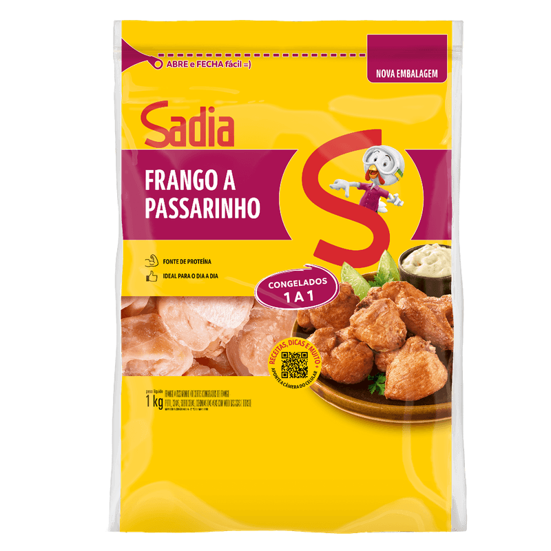 Pedaços de Frango Asa, Coxinha da Asa, Sobrecoxa e Peito Congelado com Osso Sadia 1Kg