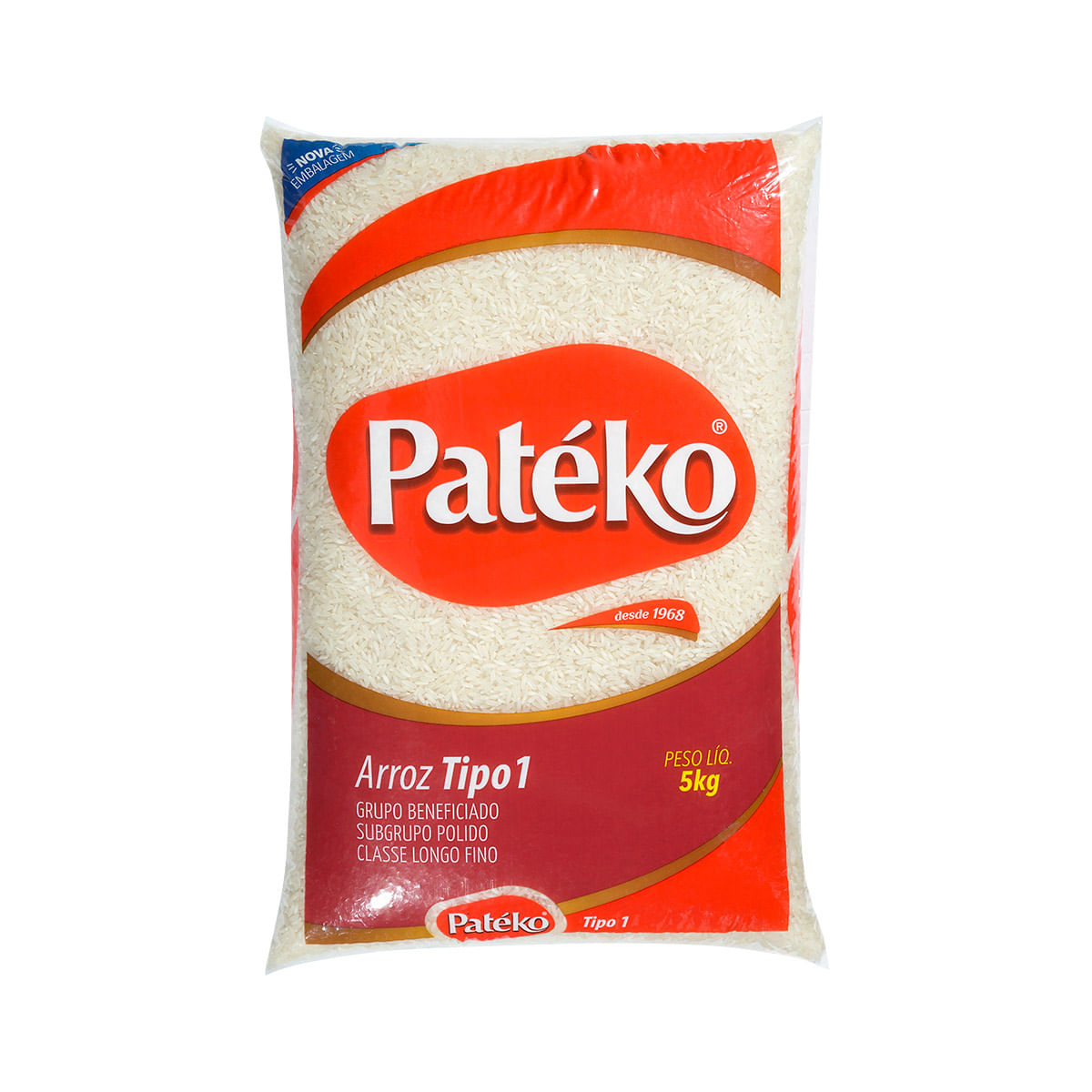 Arroz Tipo 1 Longo Fino Patéko 5kg