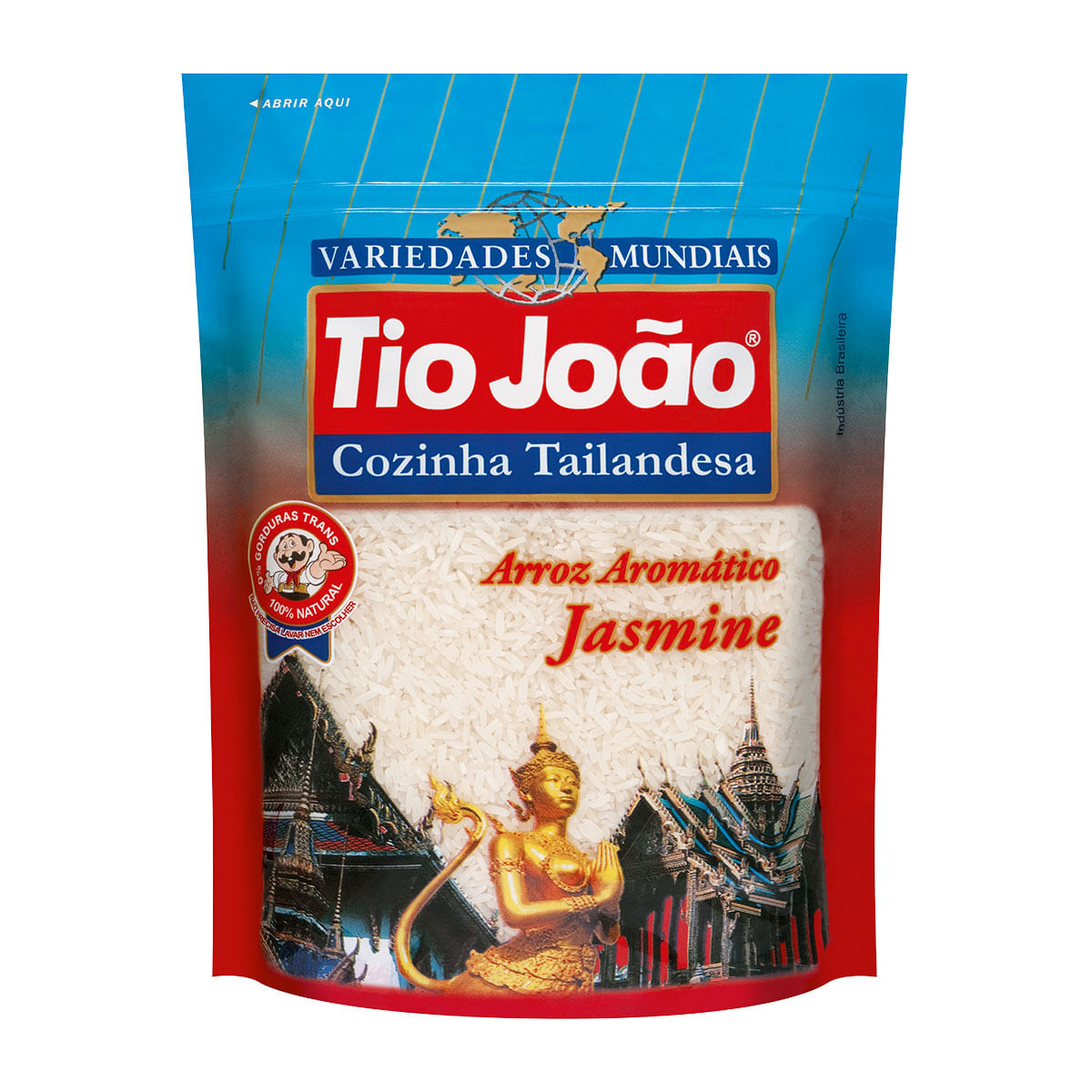 Arroz Aromático Jasmine Tipo 1 Tio João Variedades Mundiais Cozinha Tailandesa 1Kg