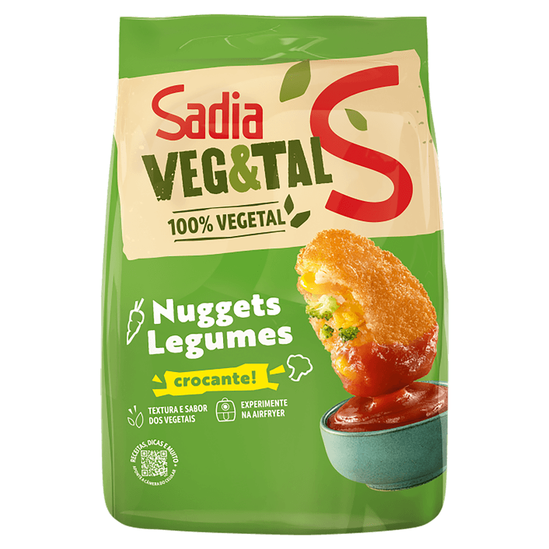 Nuggets de Vegetais Veg &amp; Tal Sadia Congelado Pacote 275g