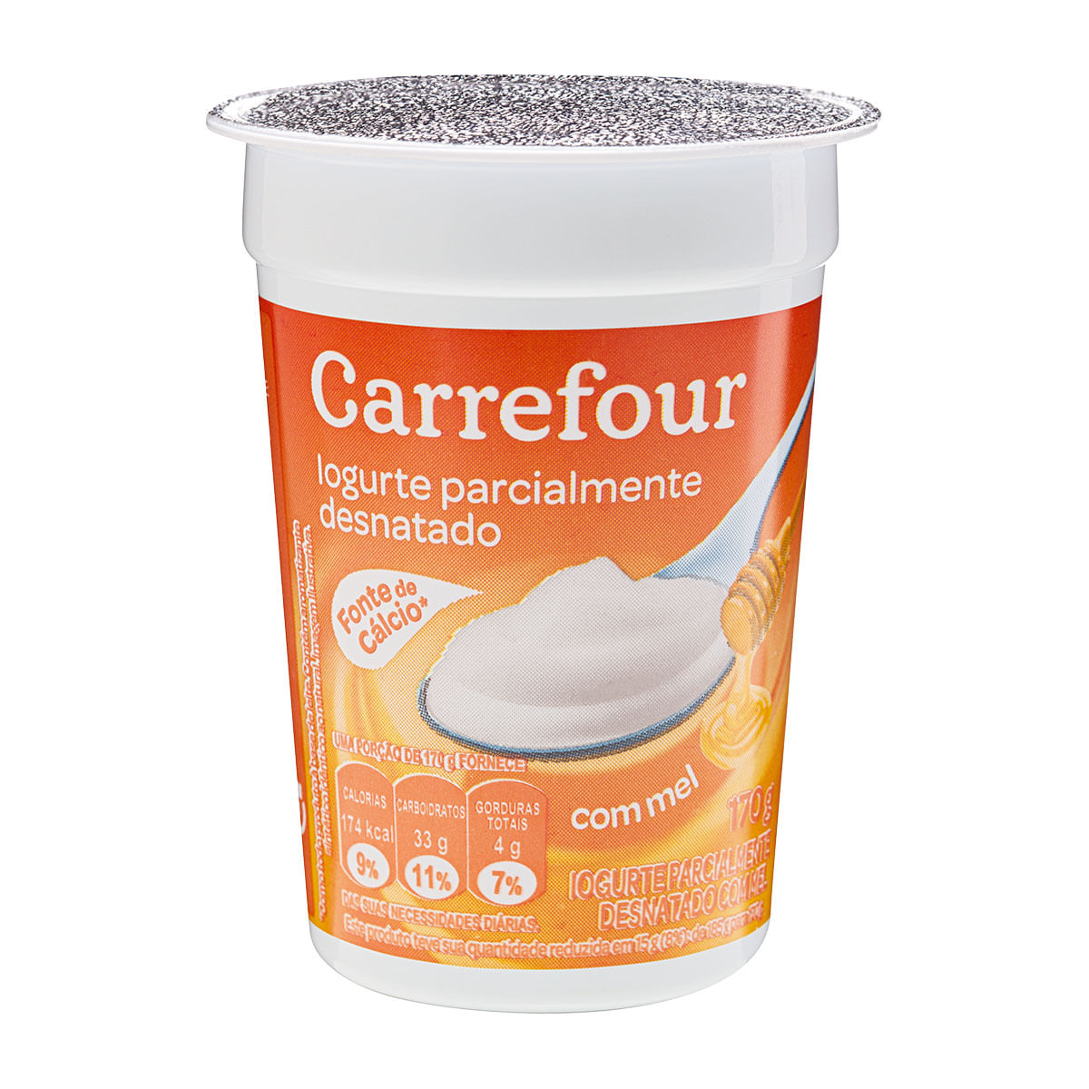 Iogurte Semi Desnatado Carrefour Mel 170g