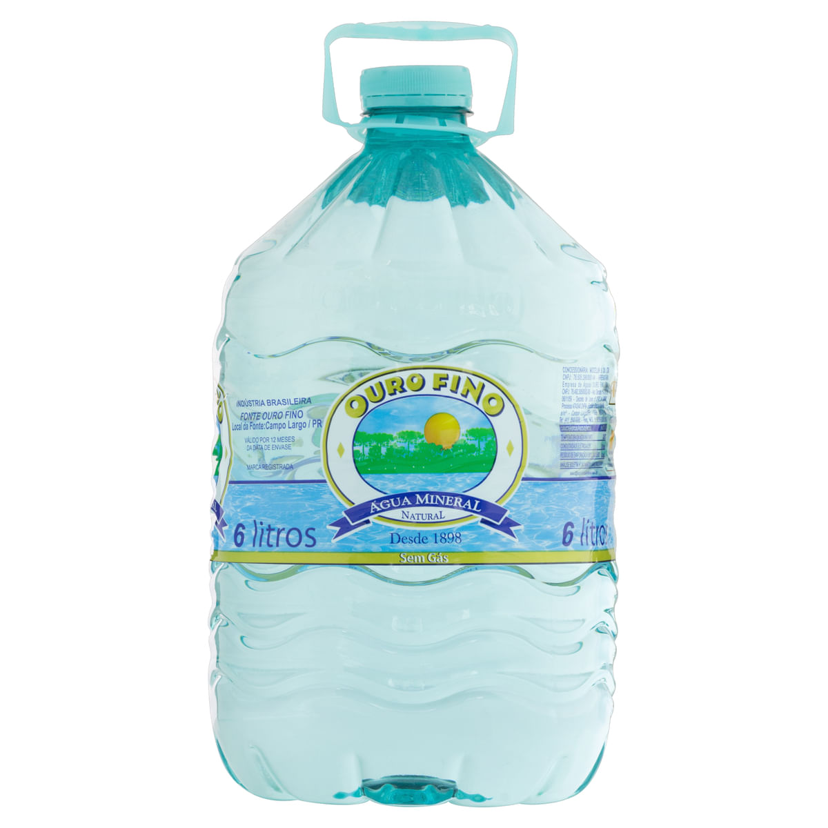 Água Mineral Natural sem Gás Ouro Fino Galão 6 L