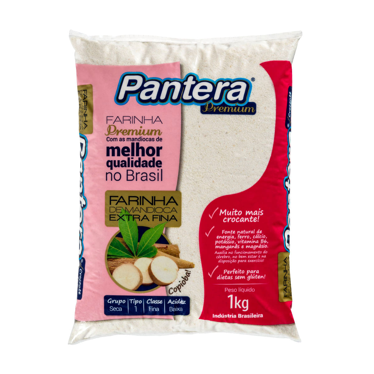 Farinha de Mandioca Fina Pantera Premium 1Kg