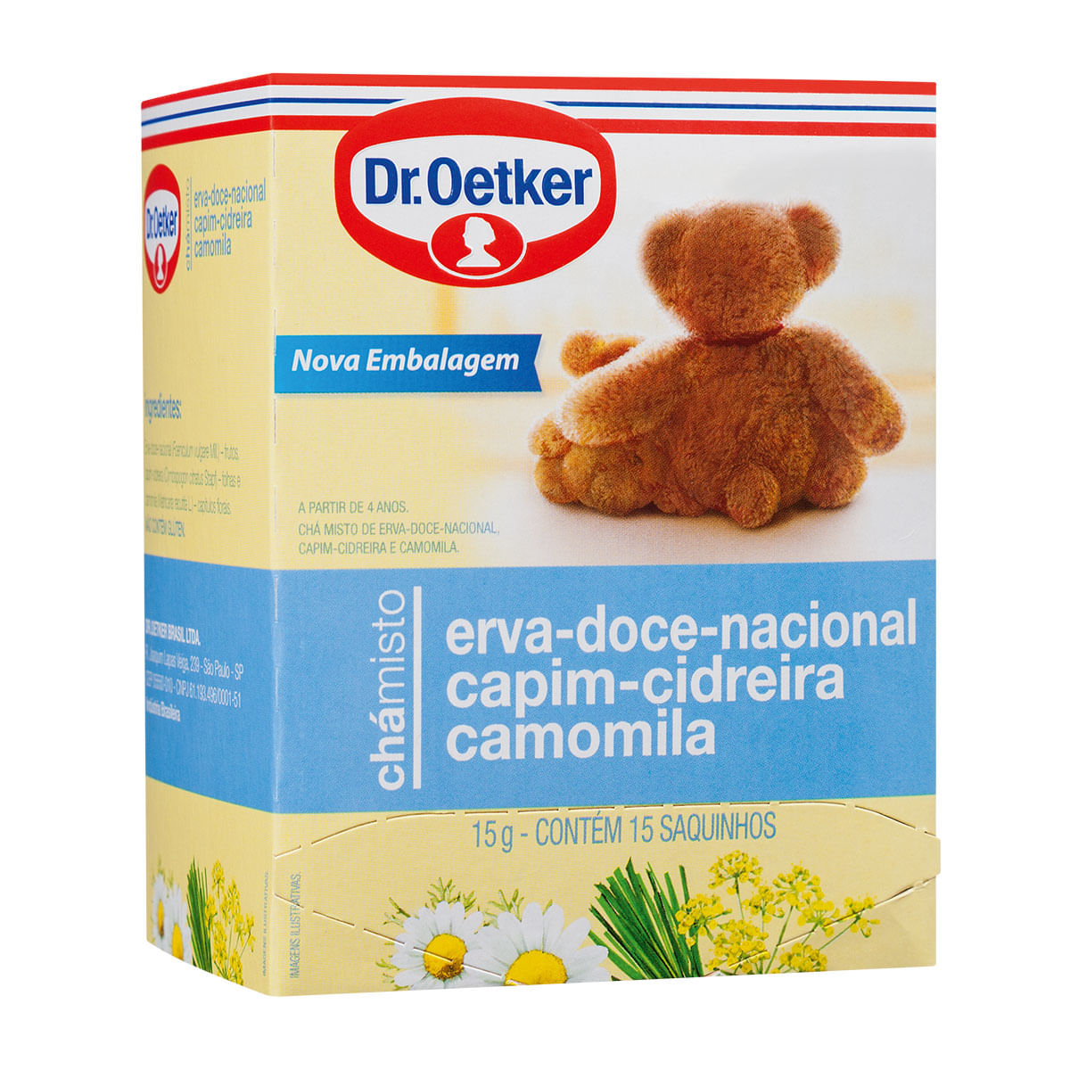 Chá Misto de Erva Doce, Capim Cidreira e Camomila Dr. Oetker 15 Sachês